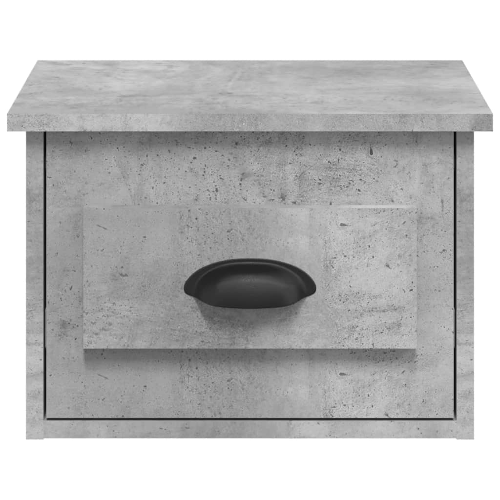 Tables de chevet murales 2 pcs gris béton 41,5x36x28 cm