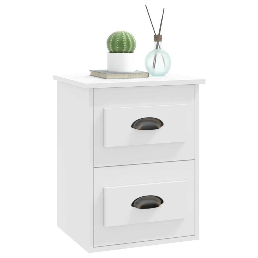 Tables de chevet murales 2 pcs. Blanc 41,5x36x53 cm