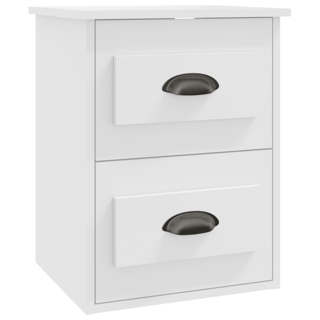 Tables de chevet murales 2 pcs. Blanc 41,5x36x53 cm