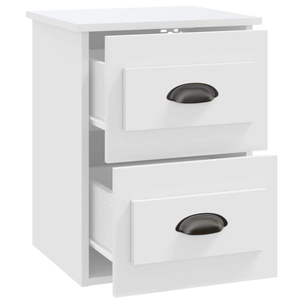 Tables de chevet murales 2 pcs. Blanc 41,5x36x53 cm