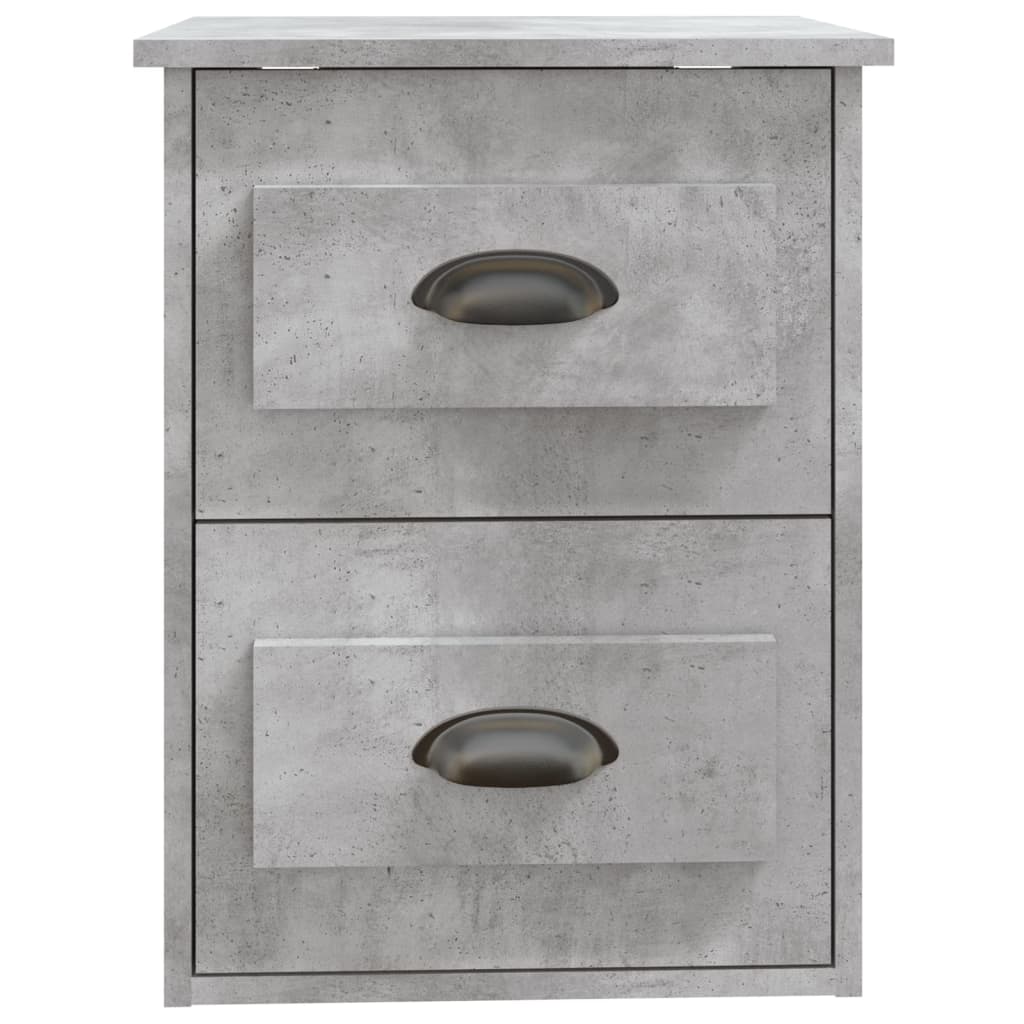 Tables de chevet murales 2 pcs gris béton 41,5x36x53 cm