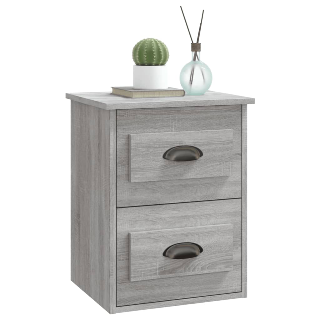 Table de chevet murale grise Sonoma 41,5x36x53 cm