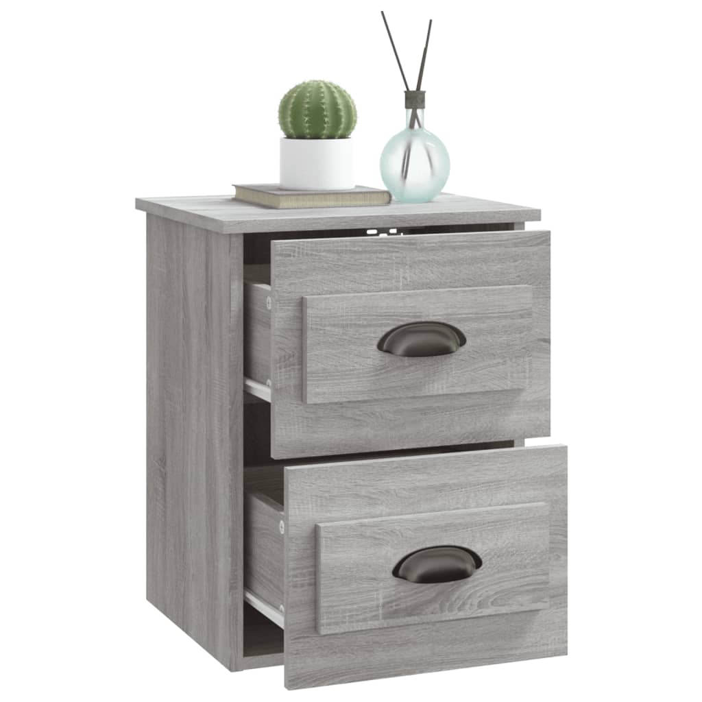 Table de chevet murale grise Sonoma 41,5x36x53 cm