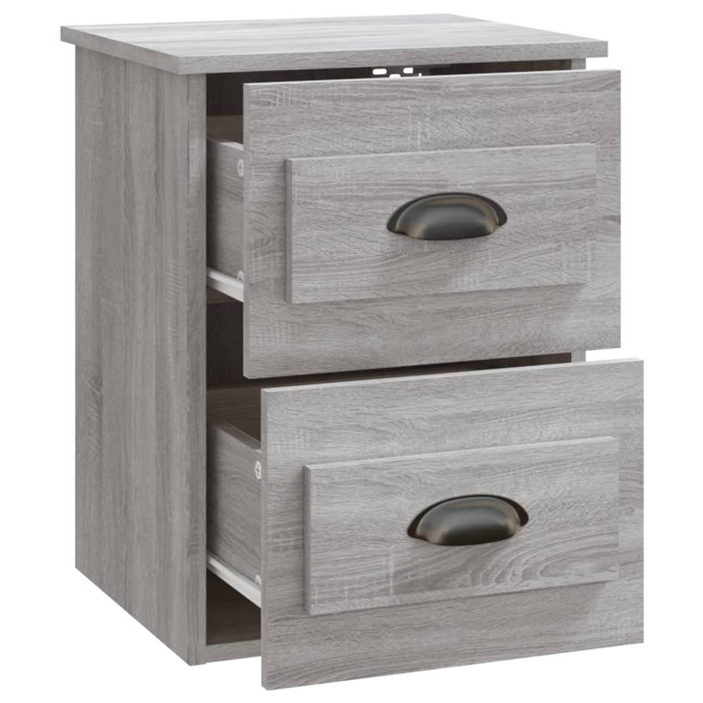 Tables de chevet murales 2 pcs. Gris Sonoma 41,5x36x53 cm