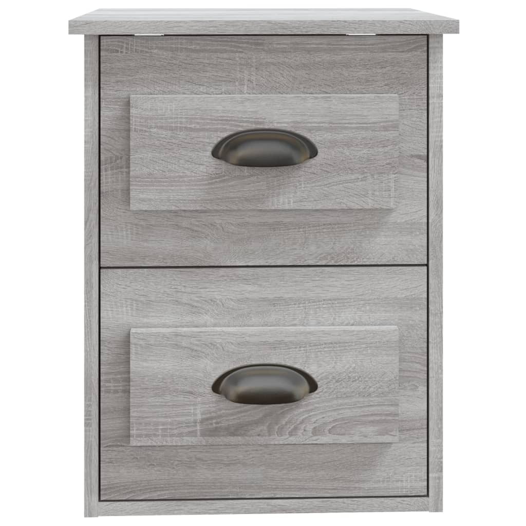 Wand-Nachttische 2 Stk. Grau Sonoma 41,5x36x53 cm