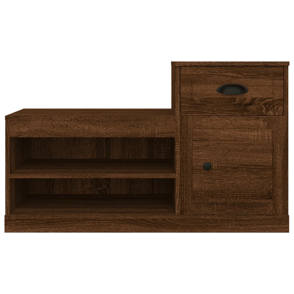 Shoe Cabinet Brown Oak Look 100x42x60 cm Wood Material