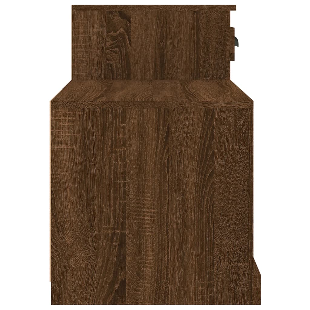 Shoe Cabinet Brown Oak Look 100x42x60 cm Wood Material