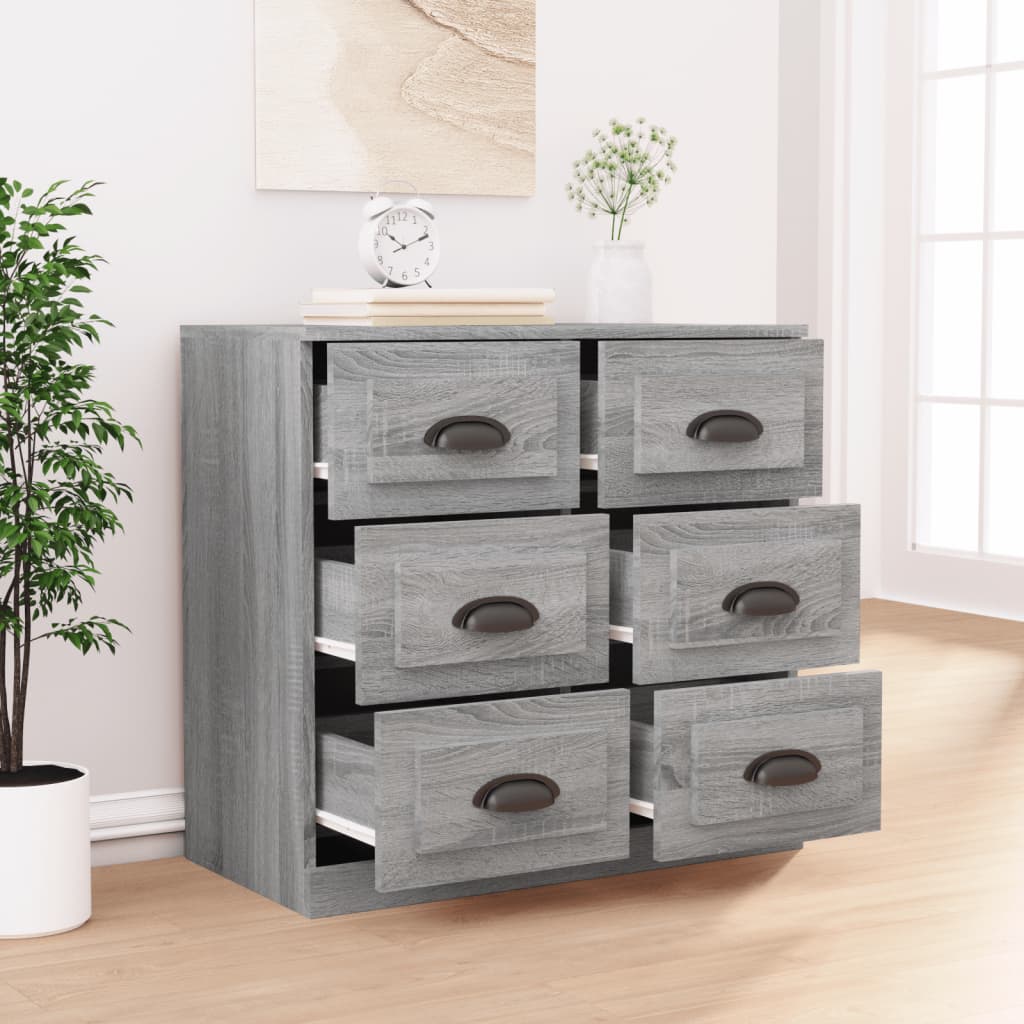 Sideboard Grau Sonoma 70x35,5x67,5 cm Holzwerkstoff