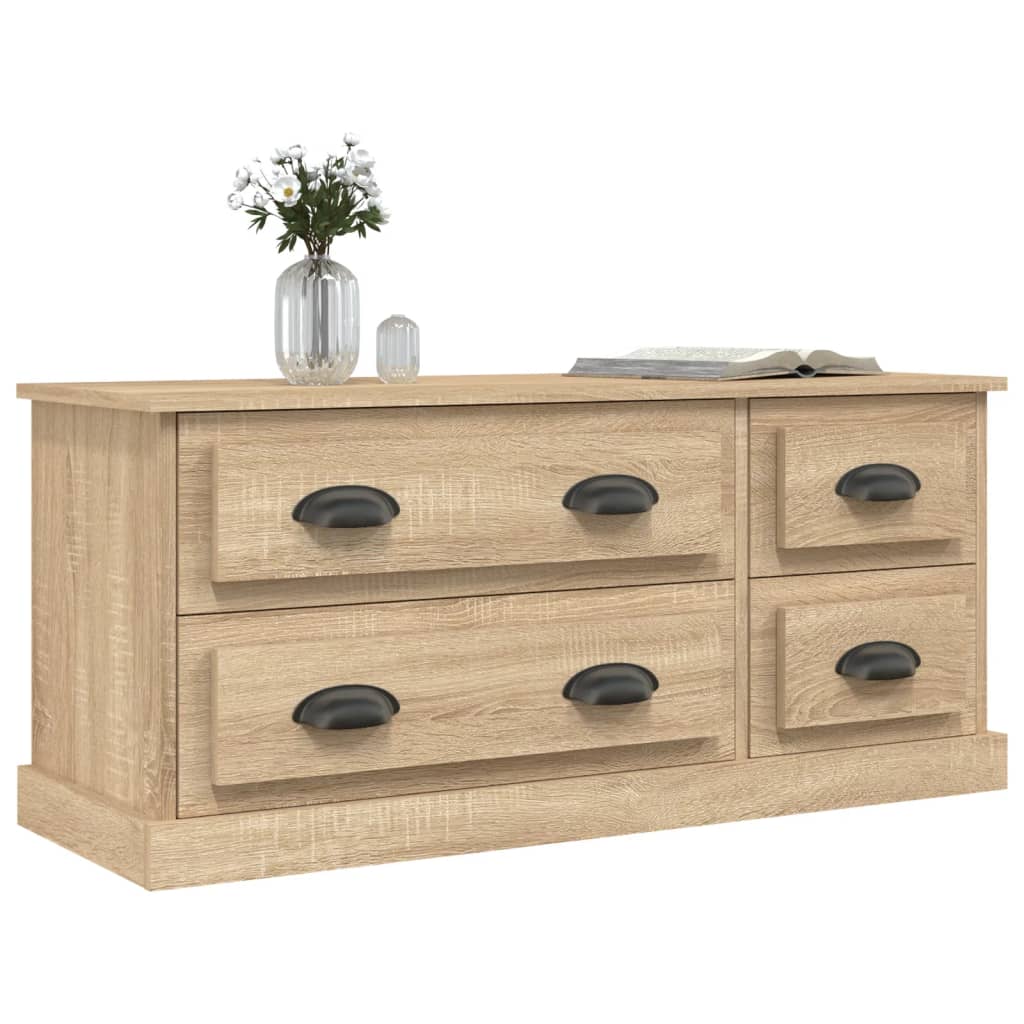Meuble TV chêne Sonoma 100x35,5x45 cm matériau bois