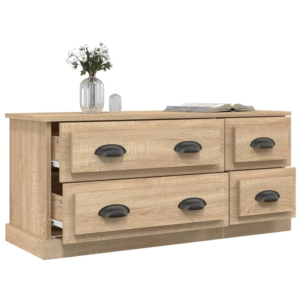 Meuble TV chêne Sonoma 100x35,5x45 cm matériau bois