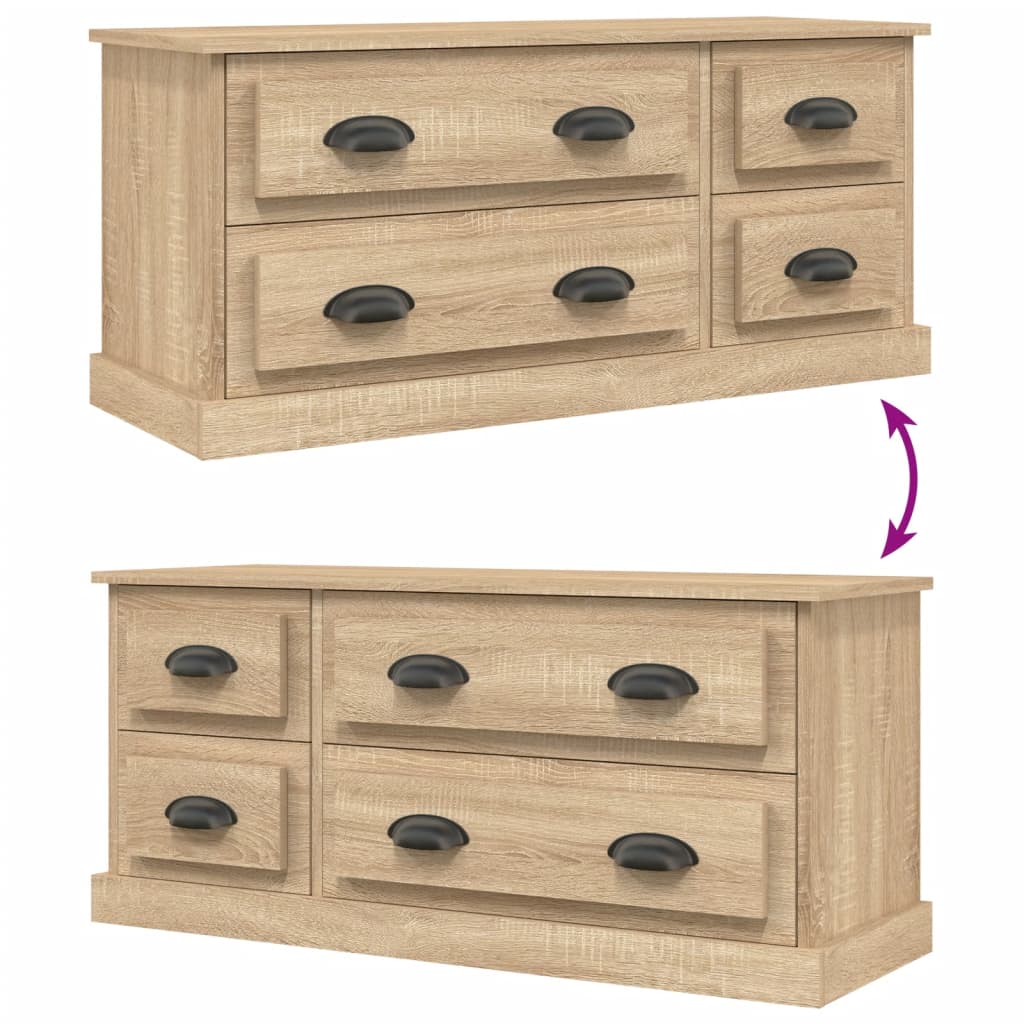 Meuble TV chêne Sonoma 100x35,5x45 cm matériau bois