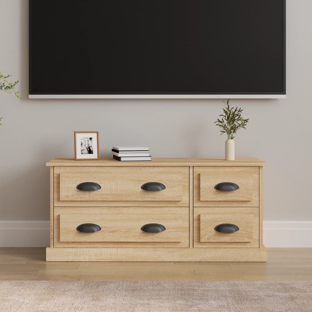 Meuble TV chêne Sonoma 100x35,5x45 cm matériau bois