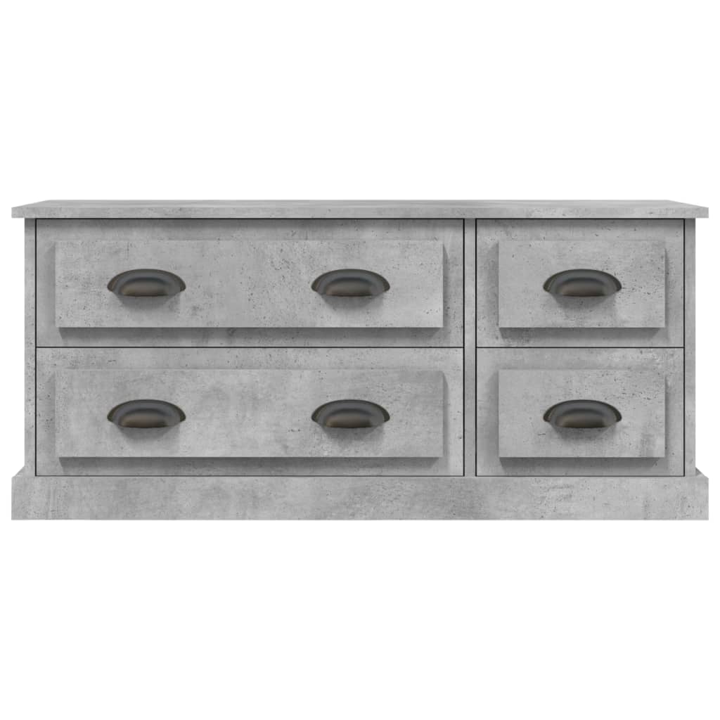 Meuble TV gris béton 100x35,5x45 cm en bois