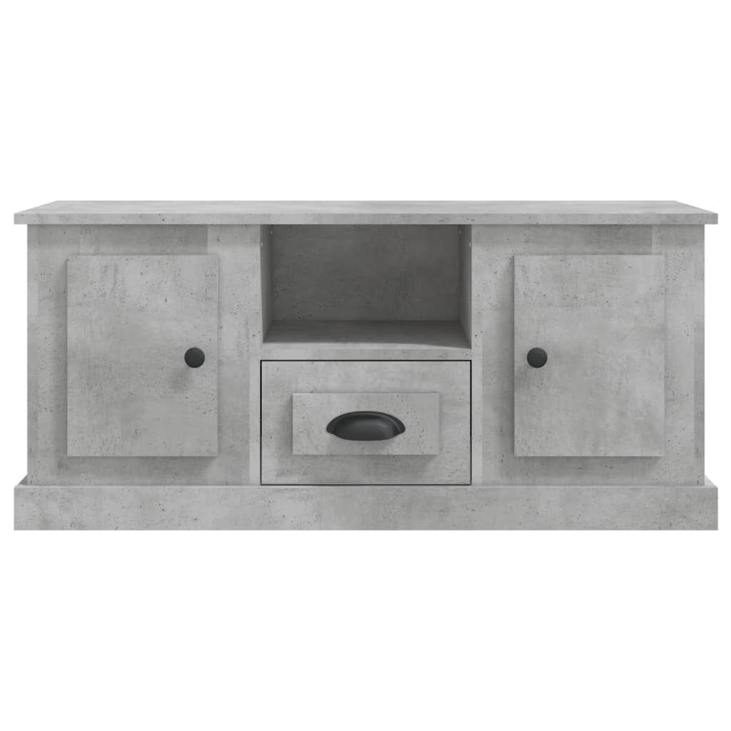 Meuble TV gris béton 100x35,5x45 cm en bois