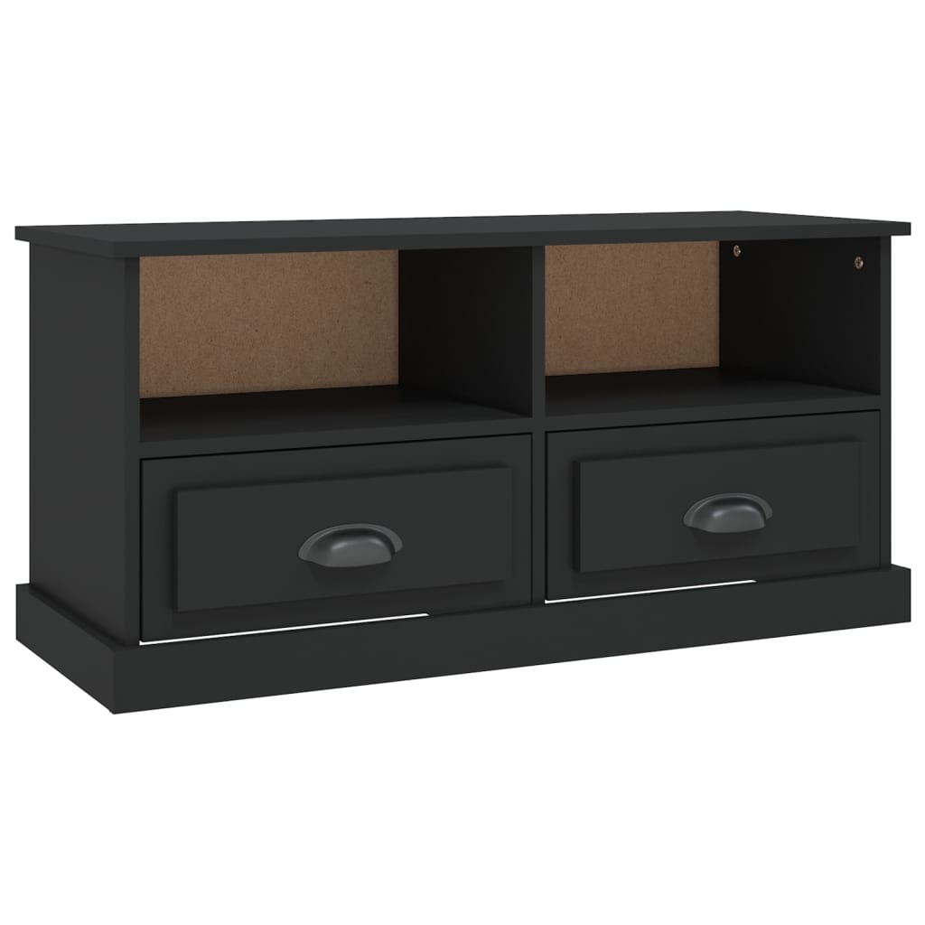 Meuble TV noir 93x35,5x45 cm en bois