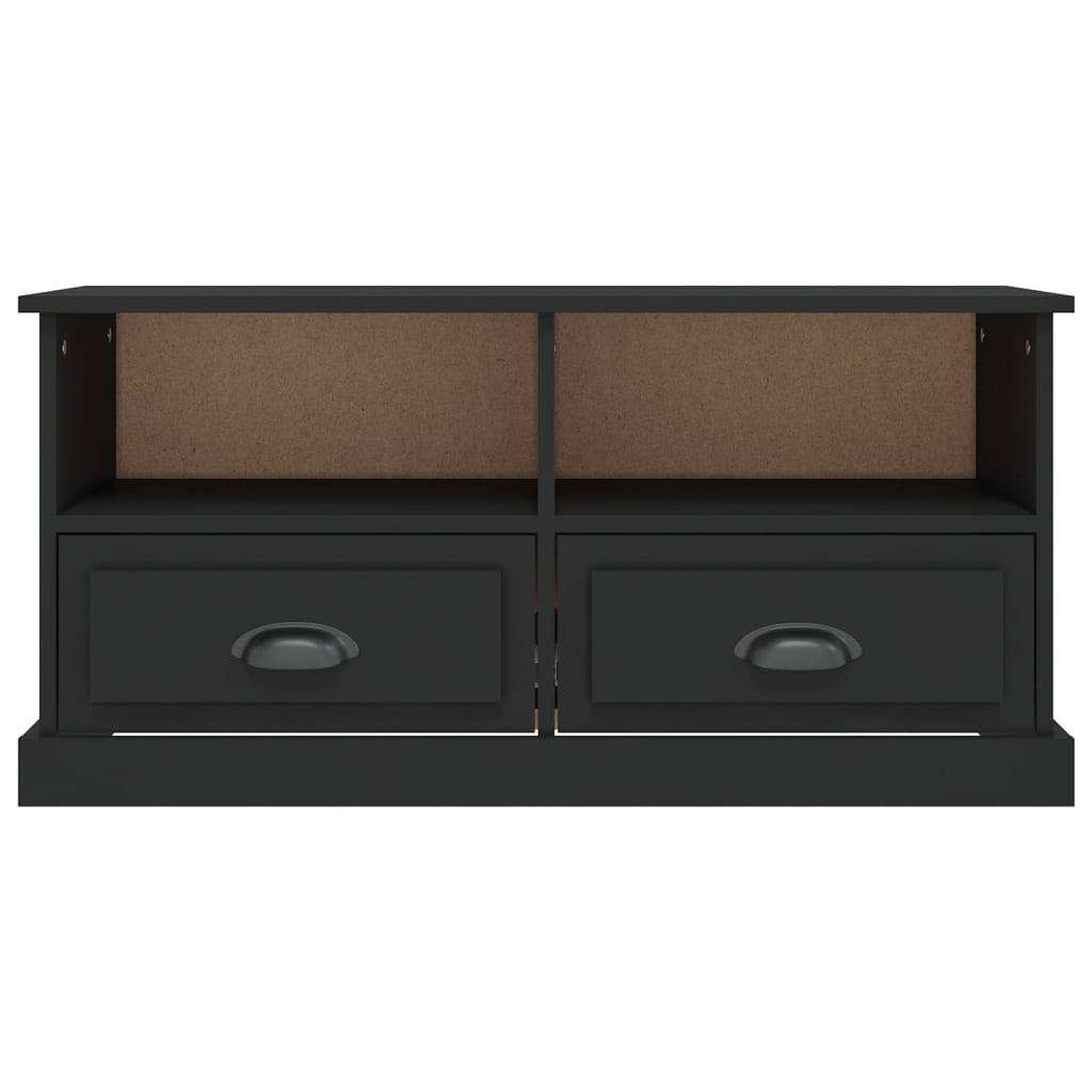 Meuble TV noir 93x35,5x45 cm en bois