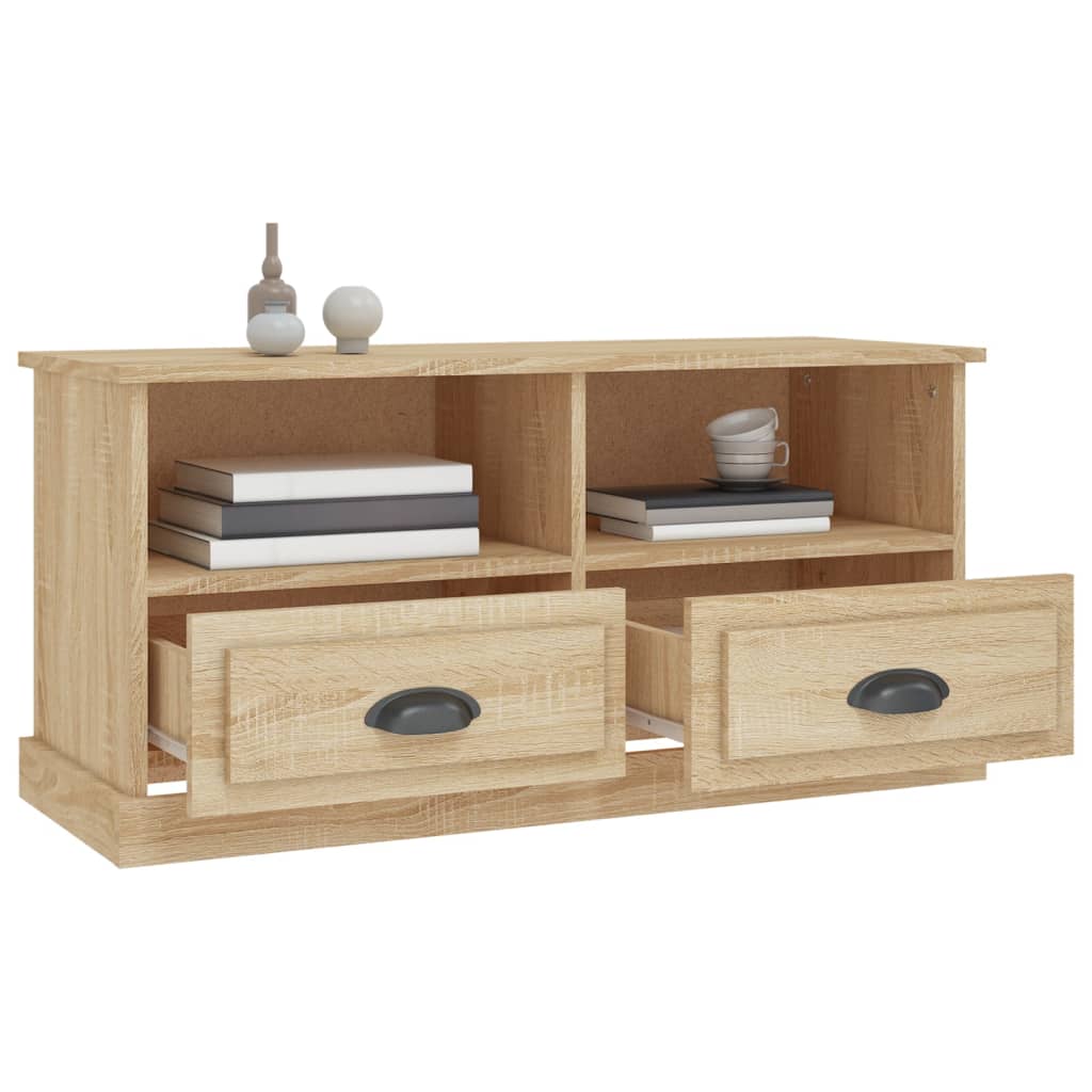 Meuble TV chêne Sonoma 93x35,5x45 cm matériau bois