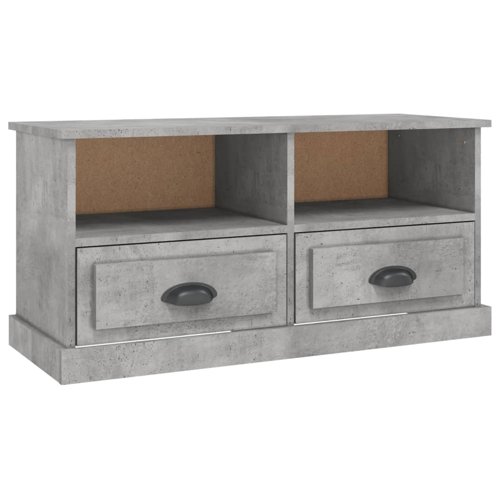 Meuble TV gris béton 93x35,5x45 cm en bois