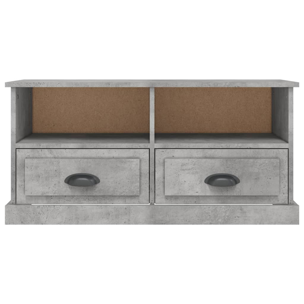 Meuble TV gris béton 93x35,5x45 cm en bois