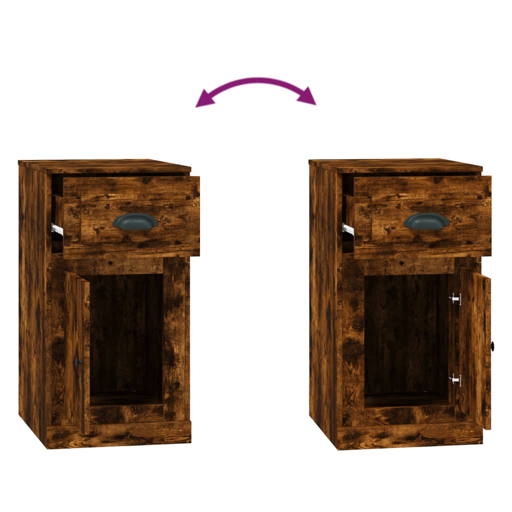 Beistellschrank mit Schublade Räuchereiche 40x50x75 cm