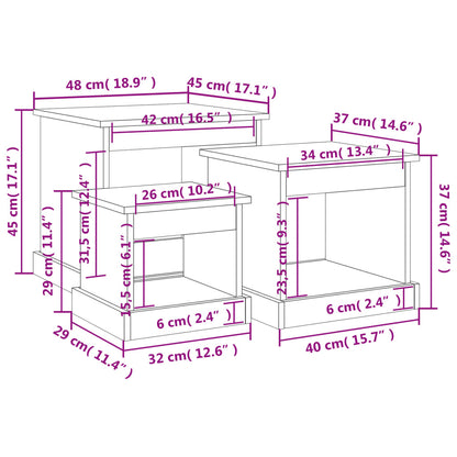 Couchtische 3 Stk. Weiß Holzwerkstoff