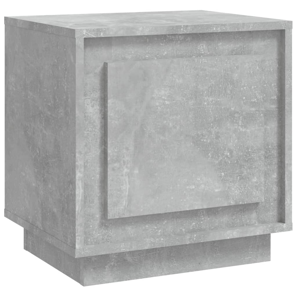 Table de chevet gris béton 44x35x45 cm en bois