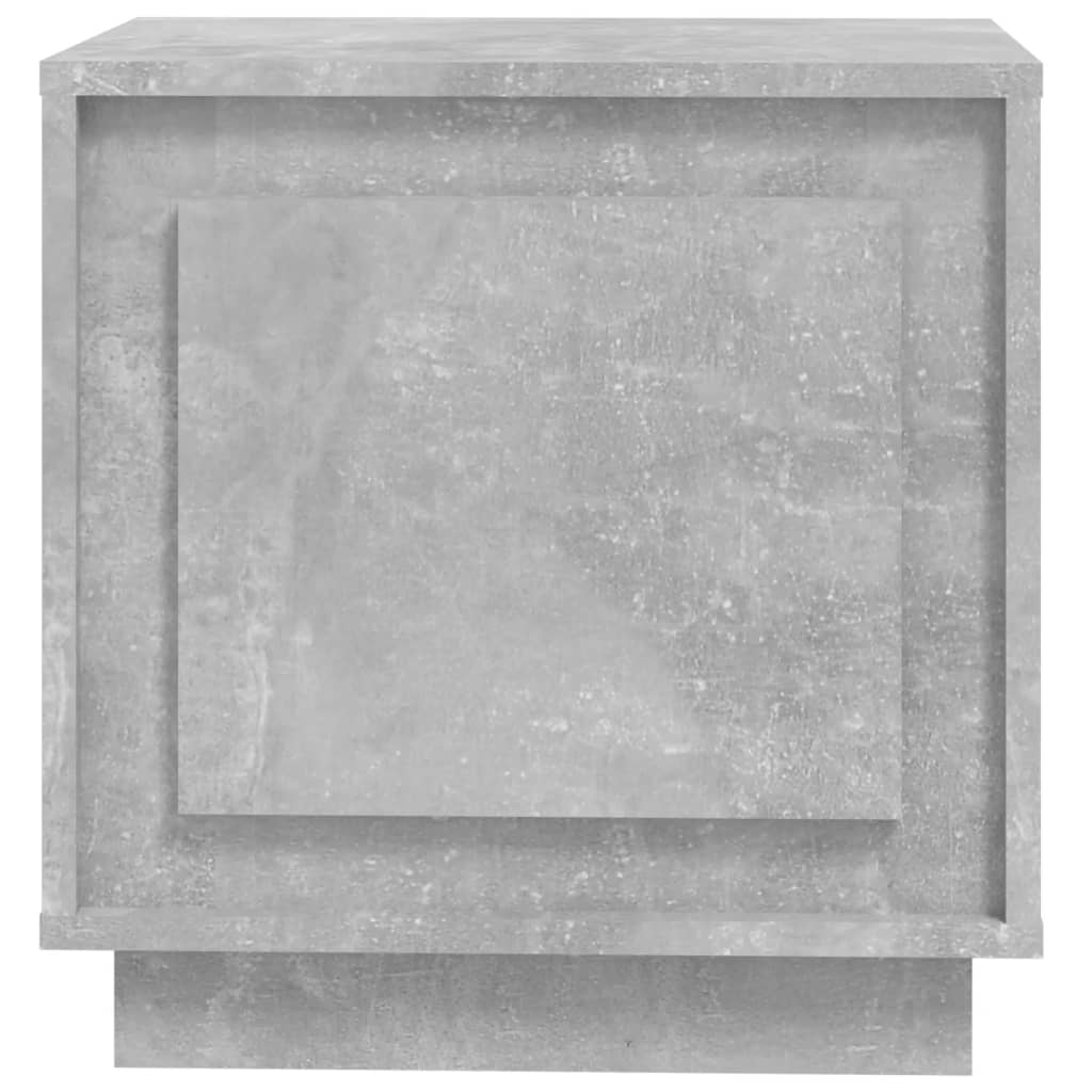 Table de chevet gris béton 44x35x45 cm en bois