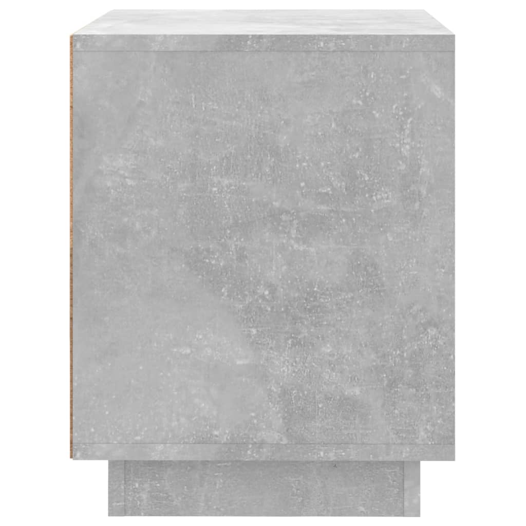 Table de chevet gris béton 44x35x45 cm en bois