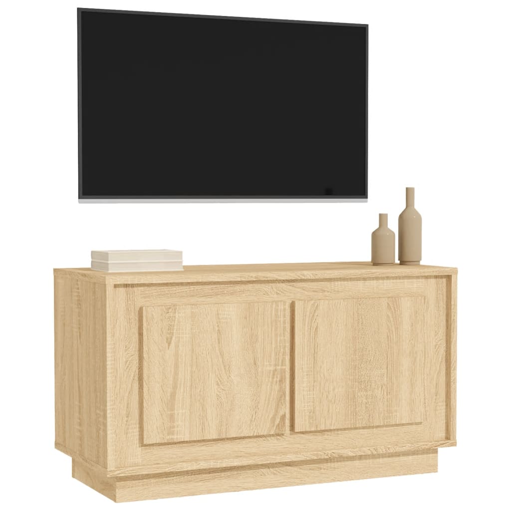Meuble TV chêne Sonoma 80x35x45 cm matériau bois