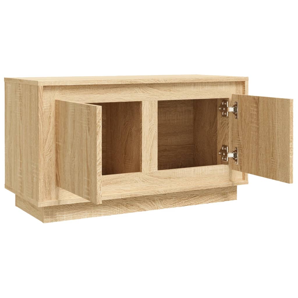 Meuble TV chêne Sonoma 80x35x45 cm matériau bois