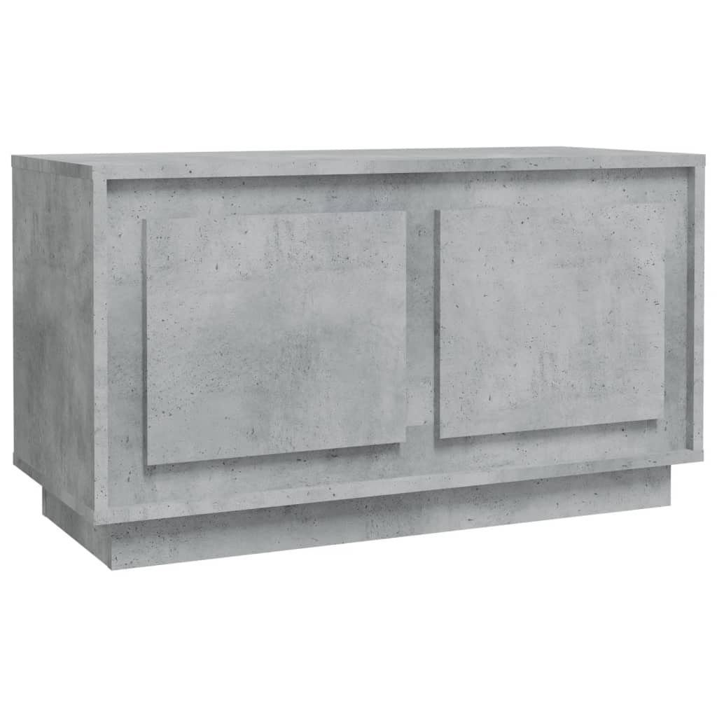 Meuble TV gris béton 80x35x45 cm en bois