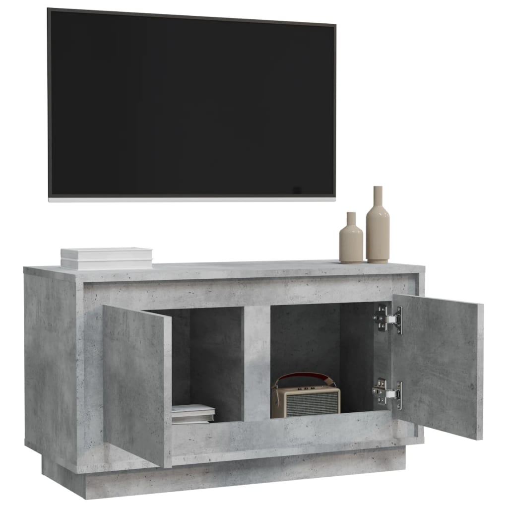 TV-Schrank Betongrau 80x35x45 cm Holzwerkstoff