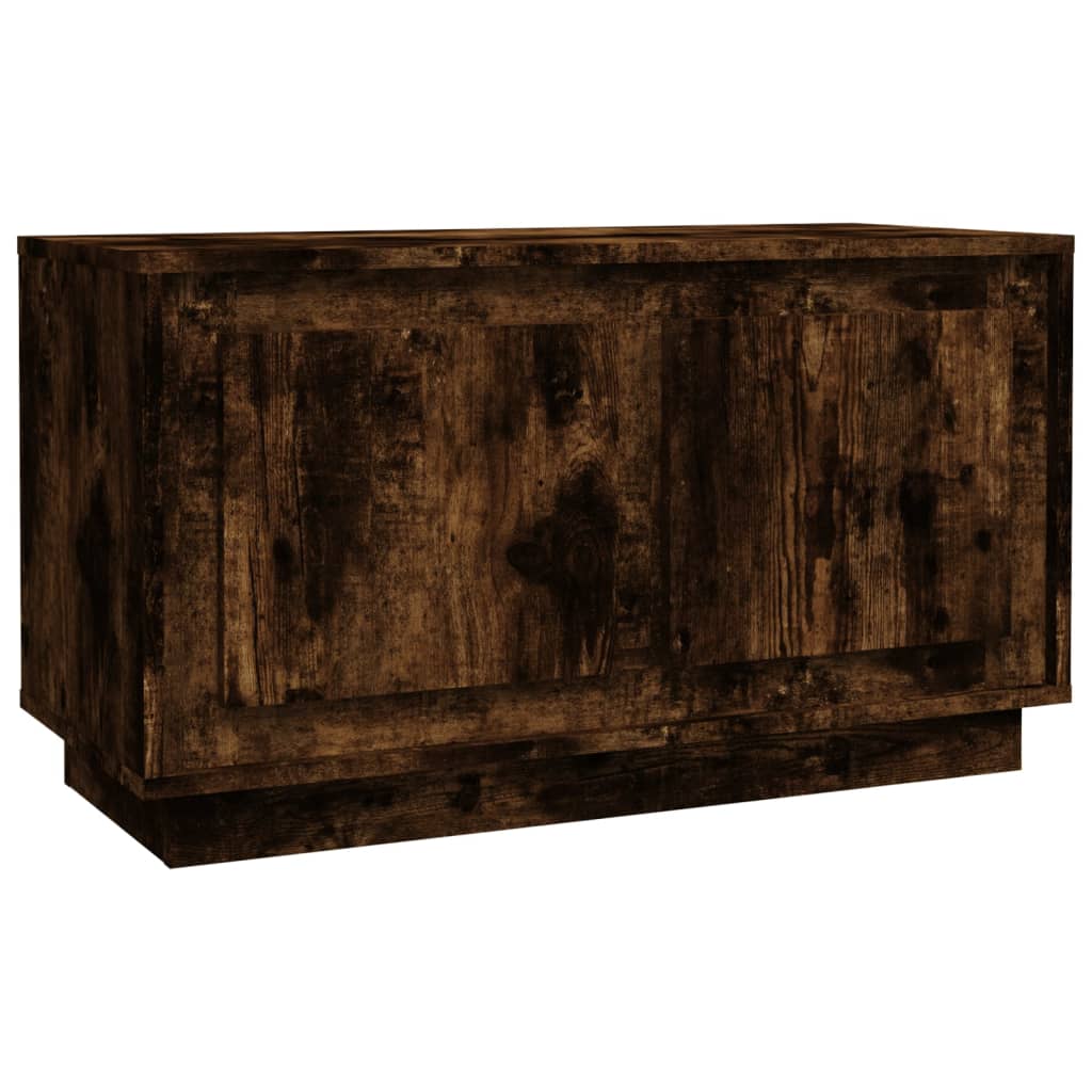 Meuble TV chêne fumé 80x35x45 cm en bois