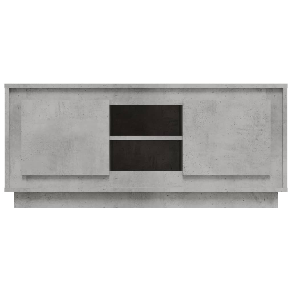 Meuble TV gris béton 102x35x45 cm en bois