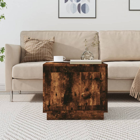 Coffee table smoked oak 51x50x44 cm wood material