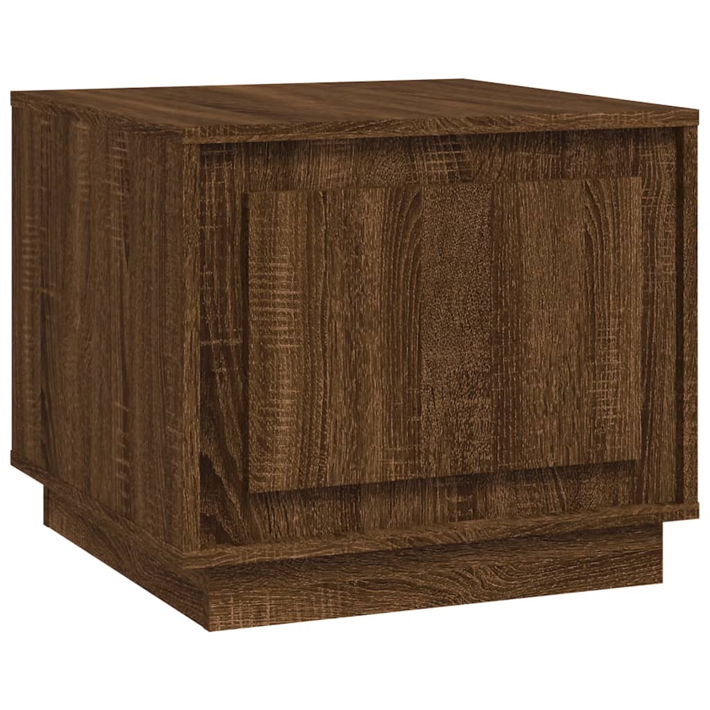 Table basse aspect chêne marron 51x50x44 cm en bois