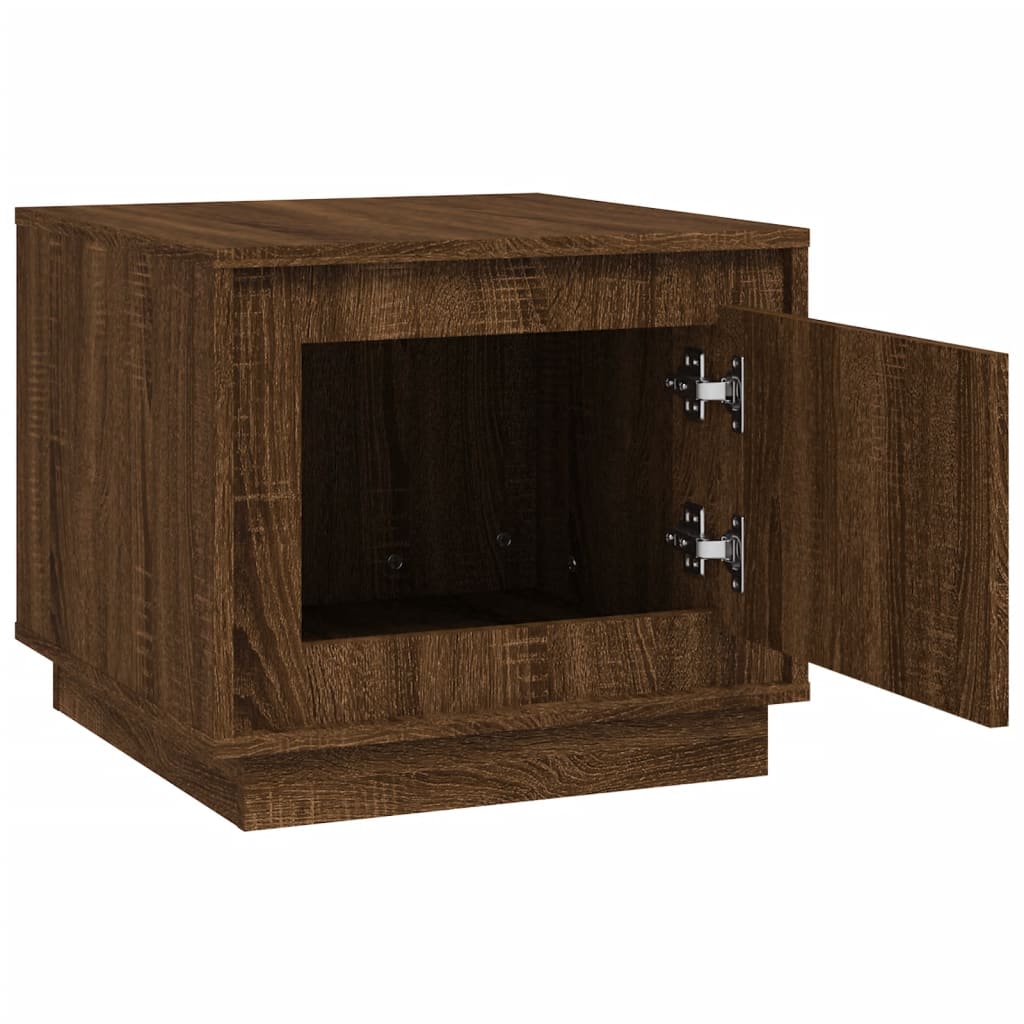 Table basse aspect chêne marron 51x50x44 cm en bois