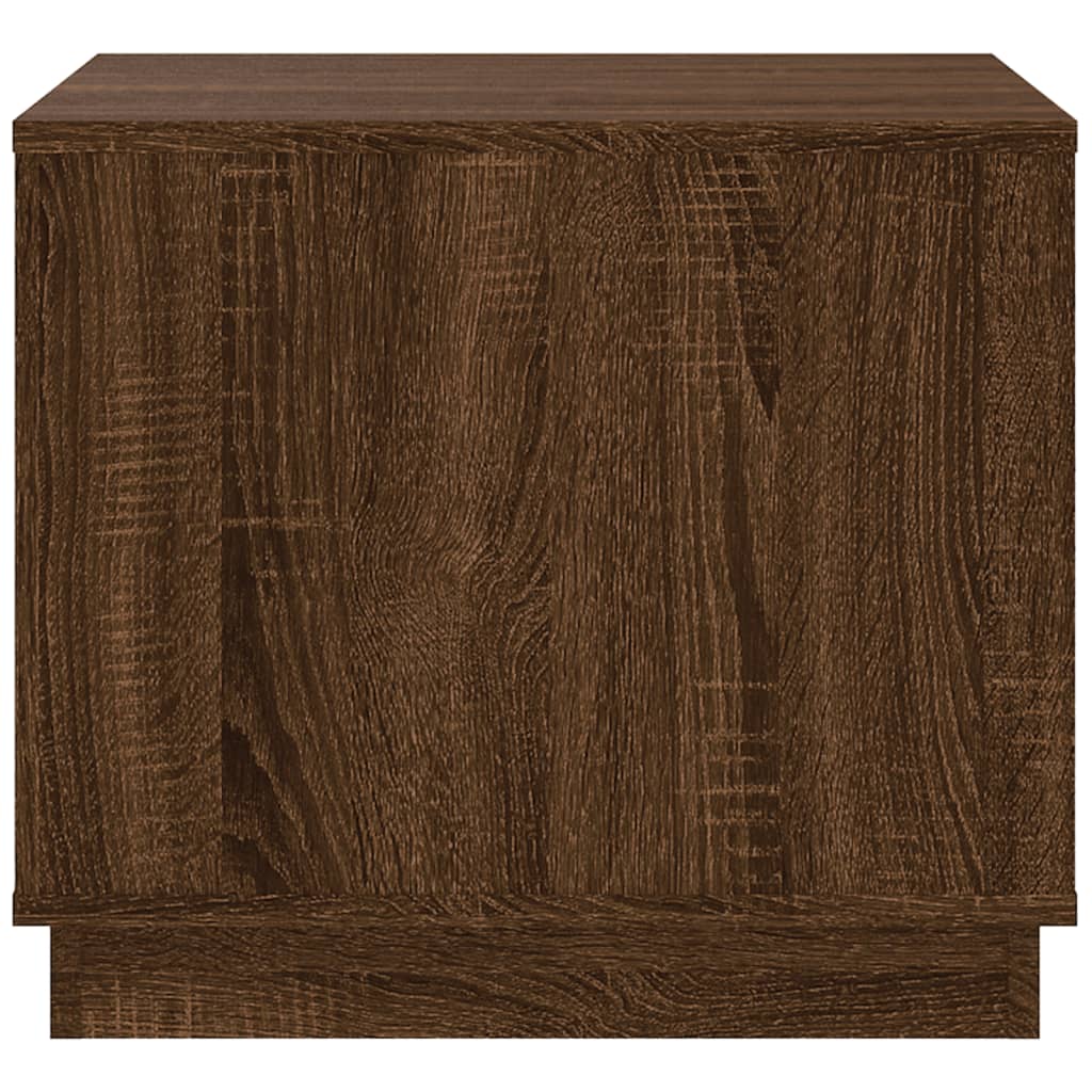 Table basse aspect chêne marron 51x50x44 cm en bois