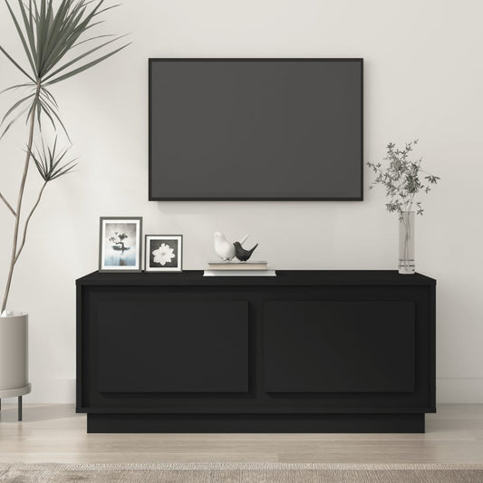 Coffee Table Black 102x50x44 cm Wood Material