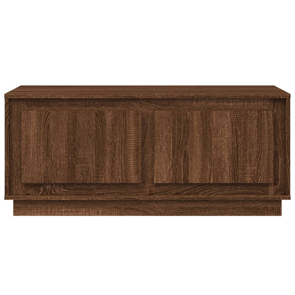 Table basse aspect chêne marron 102x50x44 cm en bois