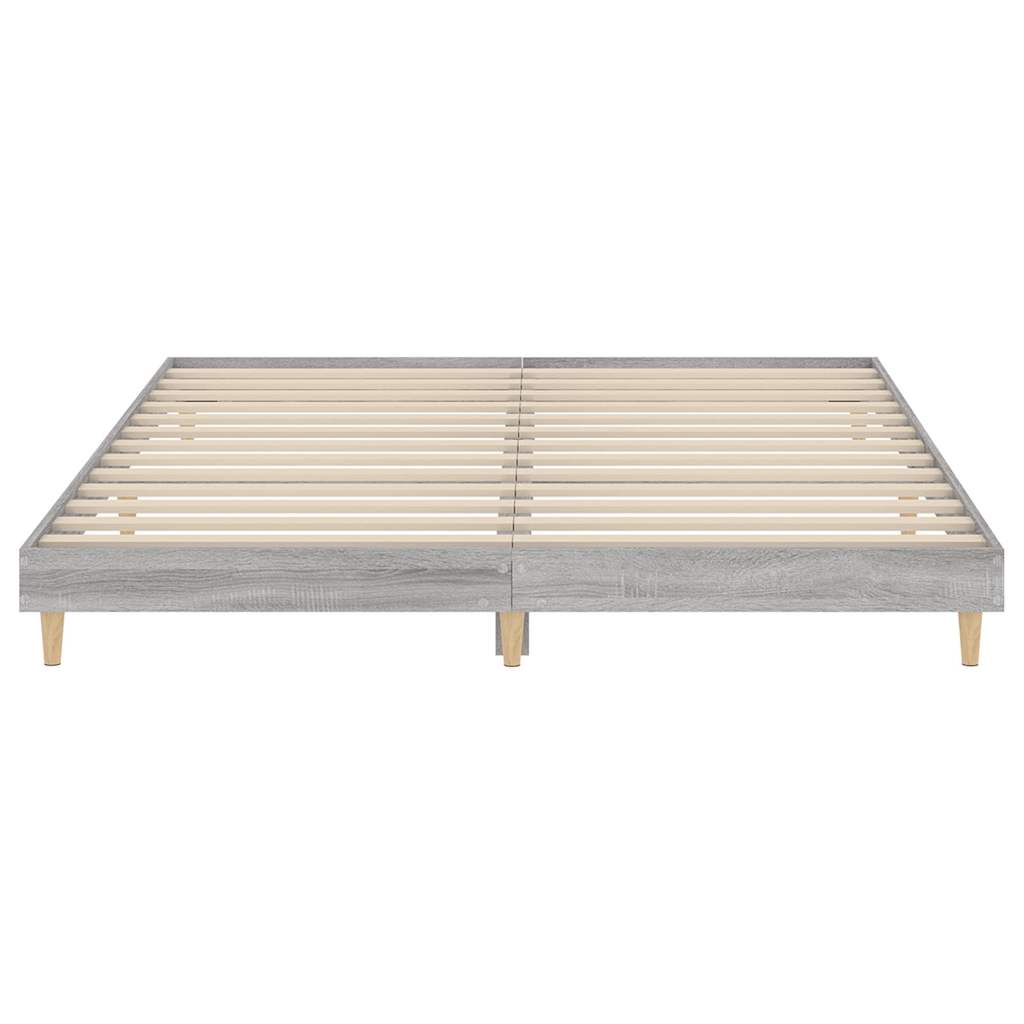 Cadre de lit Sonoma gris 120x200 cm en bois