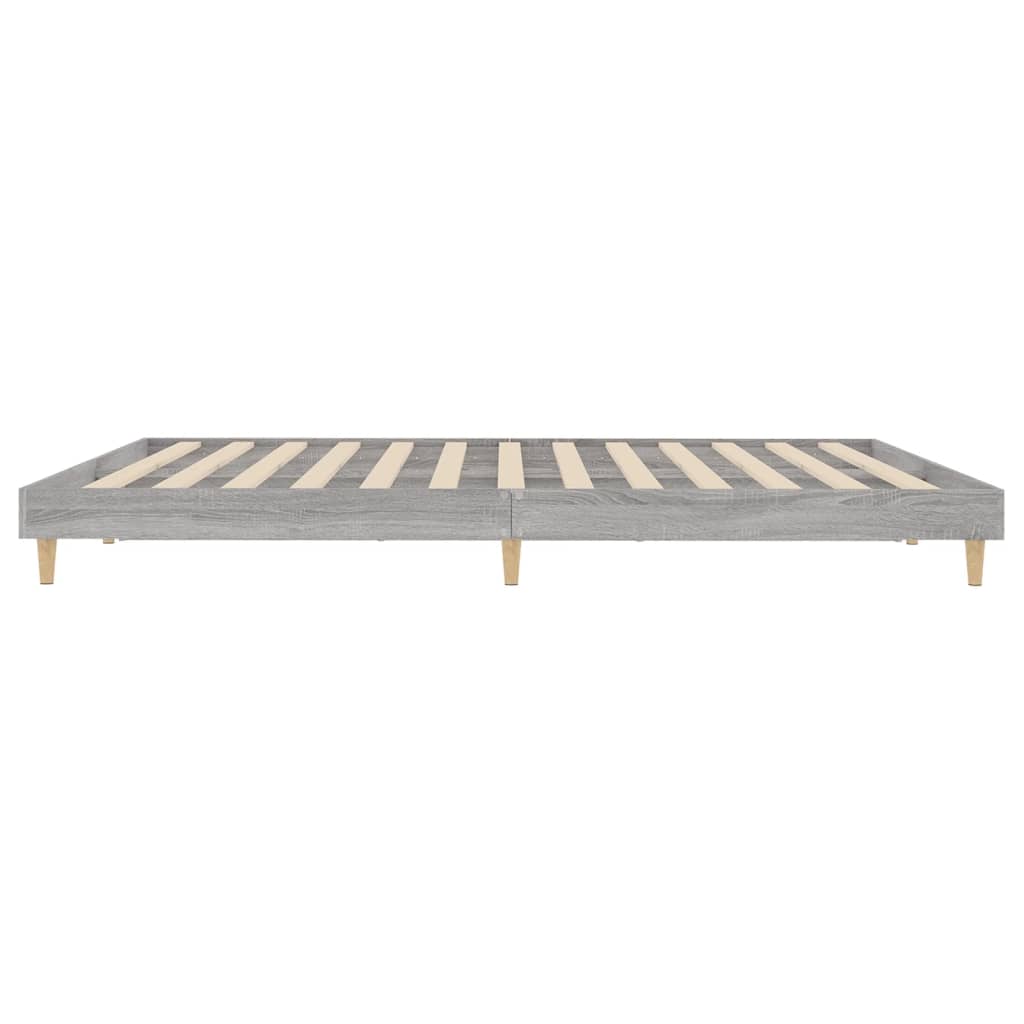 Cadre de lit Sonoma gris 120x200 cm en bois