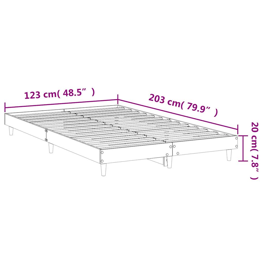 Cadre de lit Sonoma gris 120x200 cm en bois