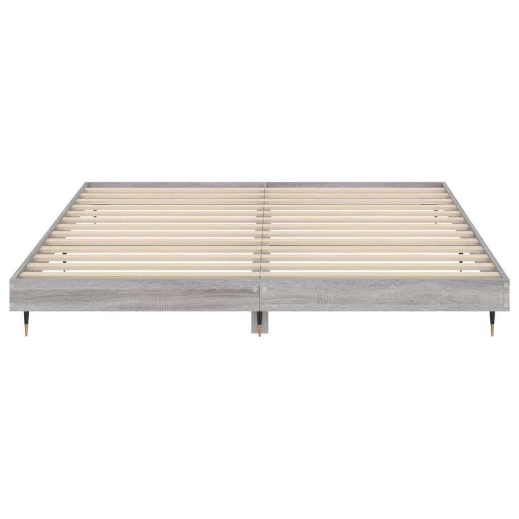 Cadre de lit Sonoma gris 120x200 cm en bois