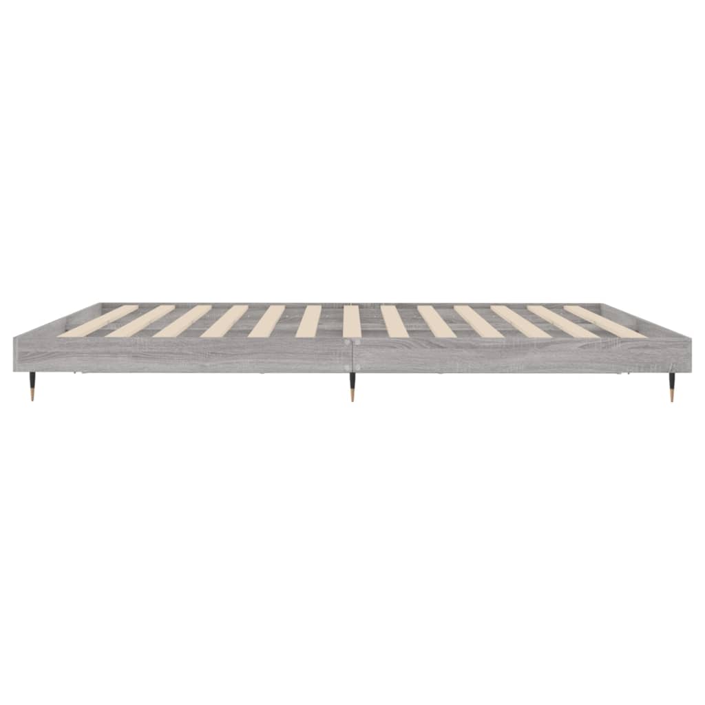 Cadre de lit Sonoma gris 120x200 cm en bois