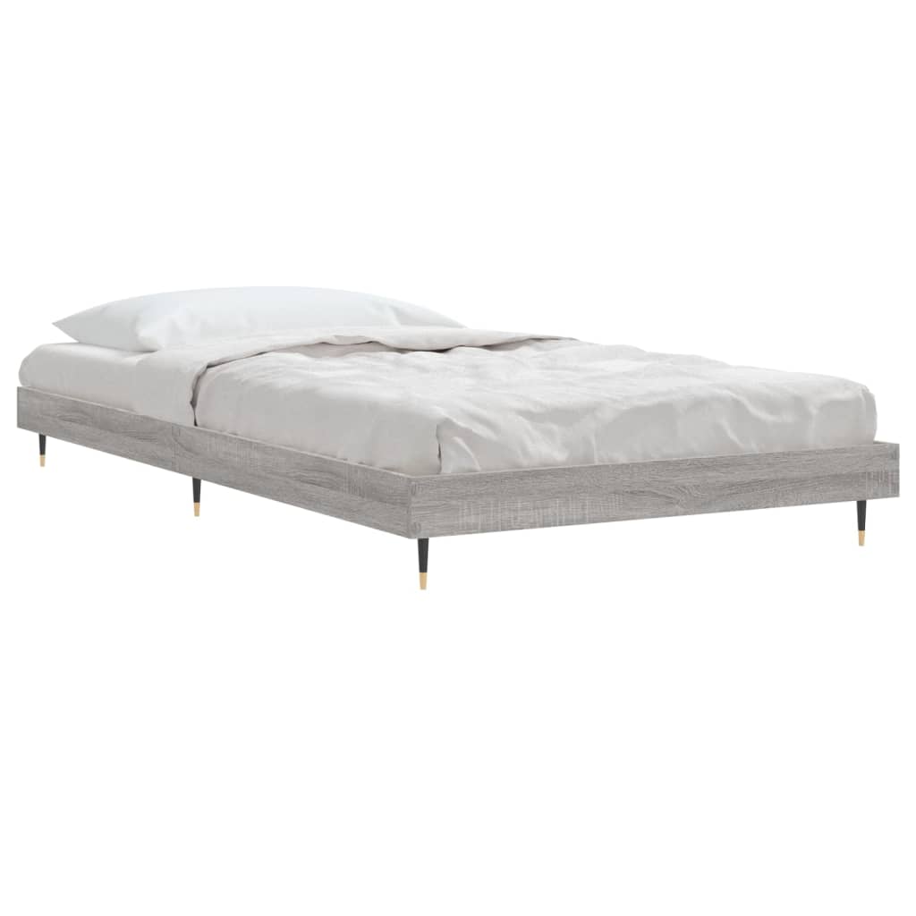 Bed frame Grey Sonoma 90x200 cm wood material