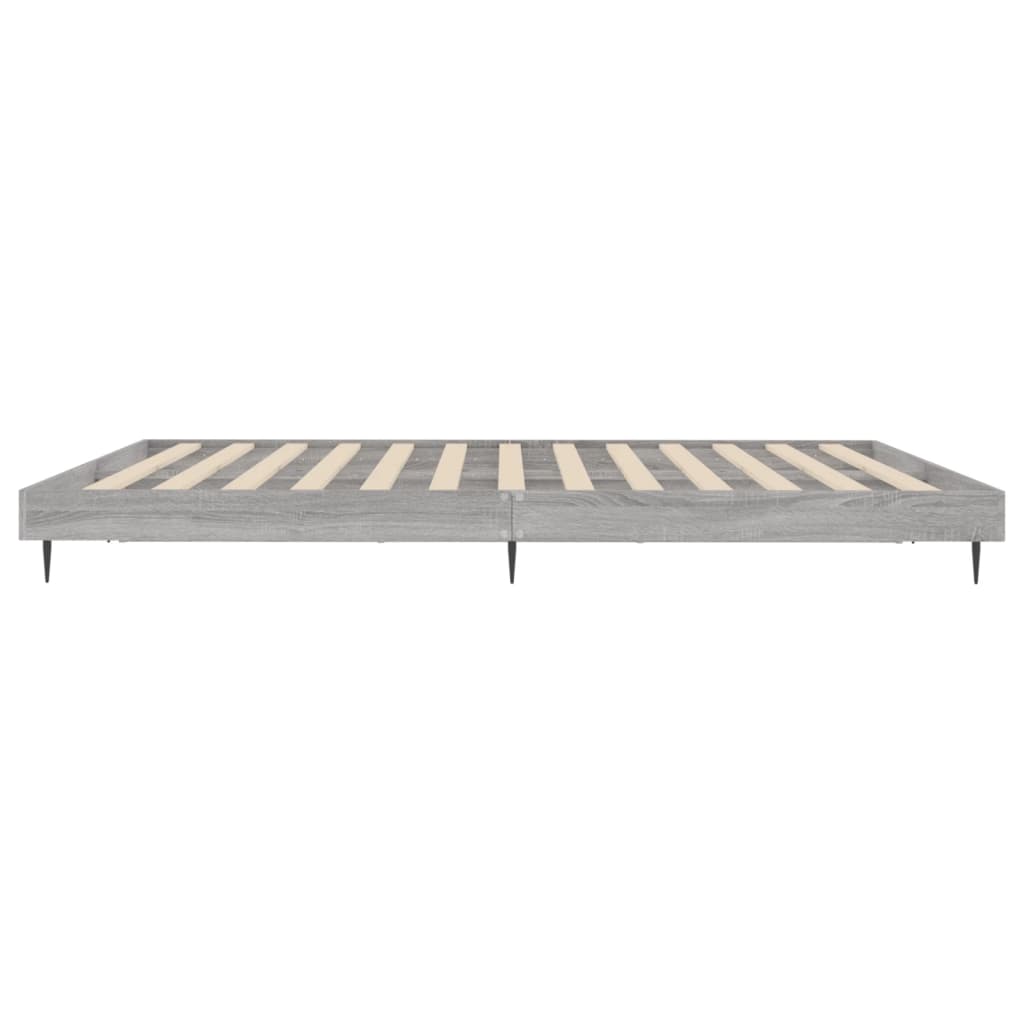 Bed frame Grey Sonoma 140x200 cm wood material