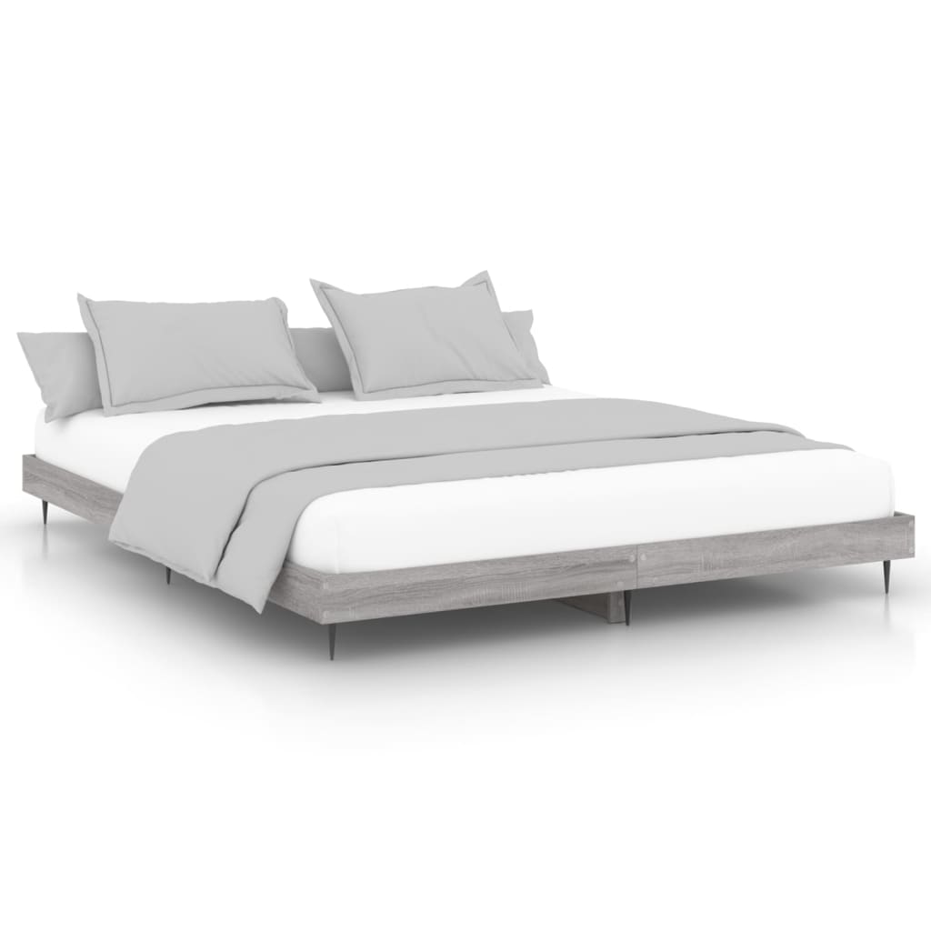 Bed frame Grey Sonoma 120x200 cm wood material