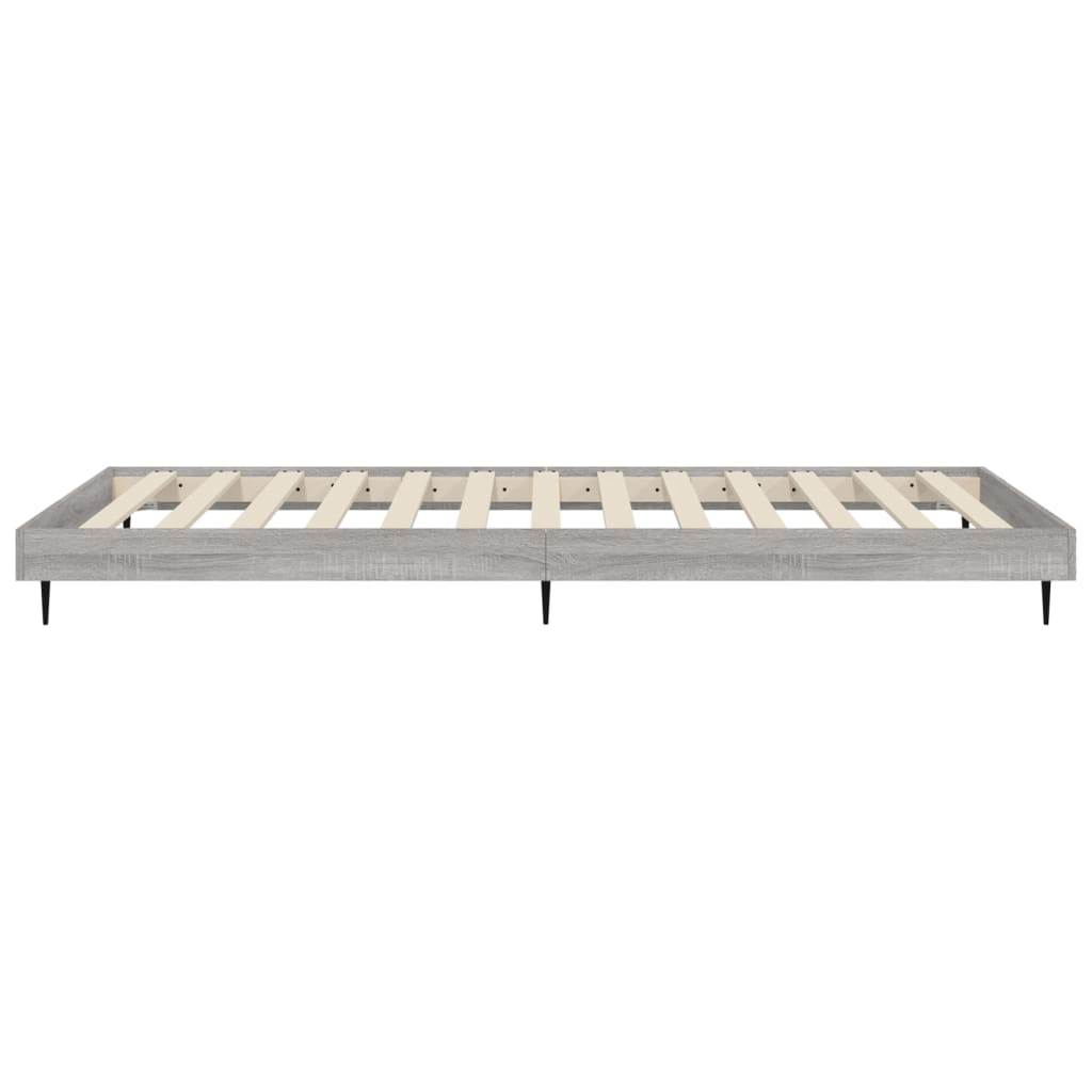 Cadre de lit Sonoma gris 100x200 cm en bois