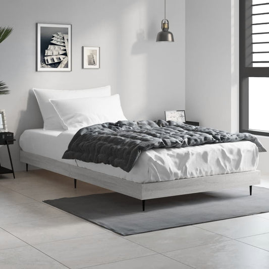 Cadre de lit Sonoma gris 100x200 cm en bois